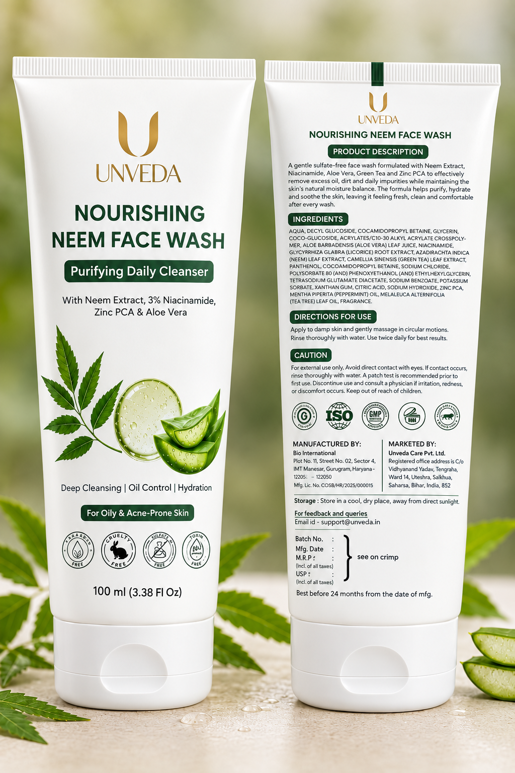 UNVEDA Nourishing Neem Face Wash